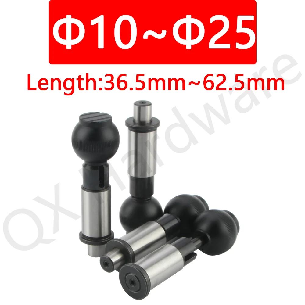 

QX238/QX239 Self-lock/Non-lock Carbon Steel Black Oxide Locating Pin High PrecisionTapered Index Plunger Pin With Bushing