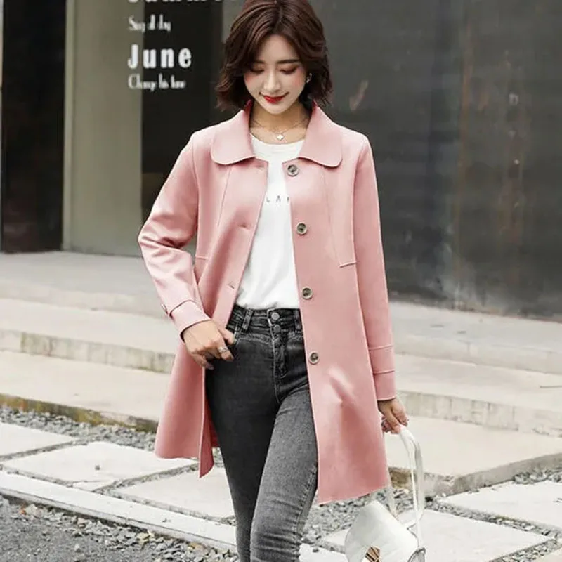 Spring Autumn 2023 New Women's Windbreaker Early Autumn Has Long Temperament Versatile Casual Fashion Coat And Csualcoat