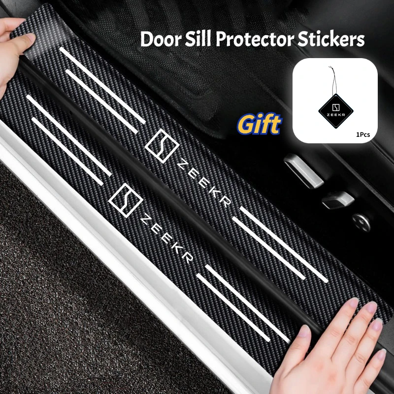 For Zeekr Car Door Sill Guard Plate Threshold Protector Entry Board Pedal Cover for Zeekr 001 007 009 X Clasp Smart Accessories