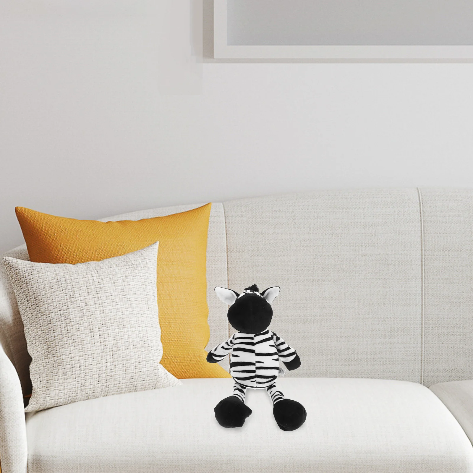 

Lovely Zebra Shaped Stuffed Animal Mild Material for Child Comfort Decorative Kids Supply Perfect for Photography Props