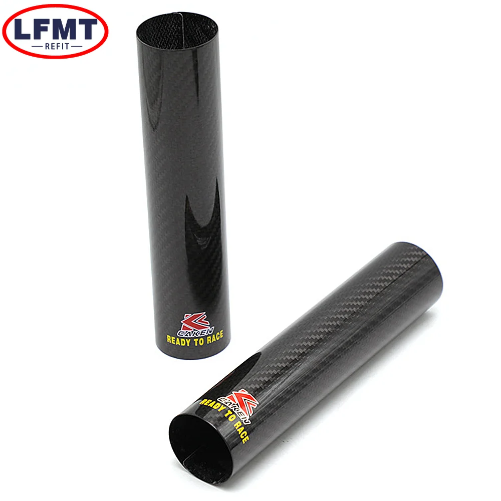 Protetor de choque para garfo dianteiro ajustável de fibra de carbono para motocicleta, 160-250mm, para yamaha ktm honda on/off road pit dirt bike