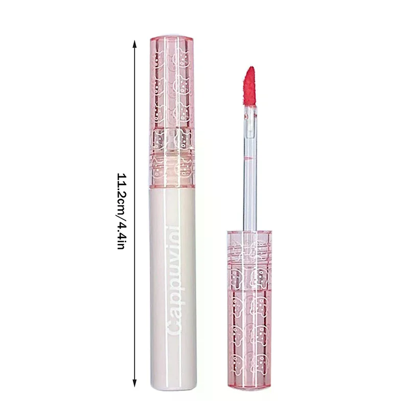 Cappuvini Cherry Wasserdichter Wasser-Lipgloss mit Spiegel-Finish, nacktes Rot, klare Tönung, Glas-Lippenöl, flüssiges Make-up für voluminösen Look