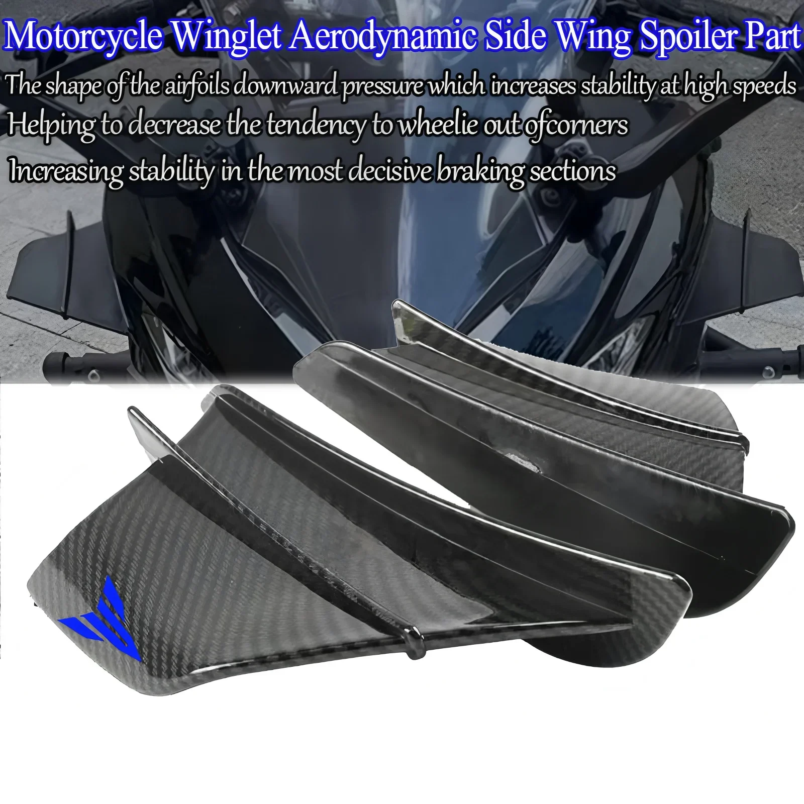 

Motorcycle Winglet Aerodynamic Side Wing Fin Spoiler For MT03 MT07 MT09 MT10 Tracer 9 gt mt-03 mt-07 mt-09 mt-10