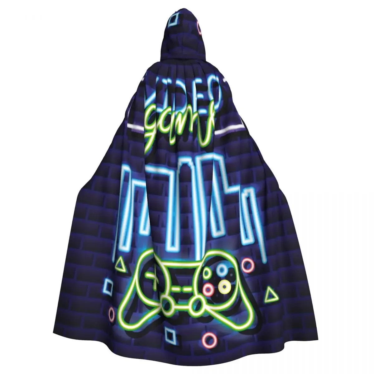 Gamer Controller Unisex Cloak with Hood Cloak Vampire Witch Cape Cosplay Costume