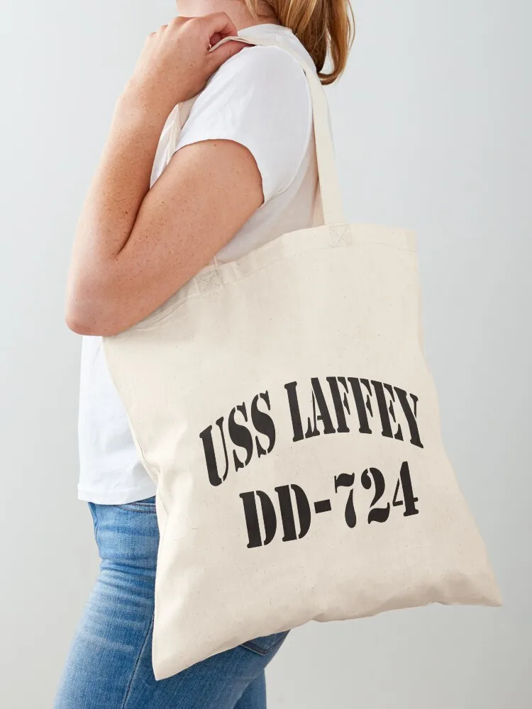 USS LAFFEY (DD-724) SHIP'S STORE Tote Bag personalized tote shopping bag logo Canvas Tote Bag