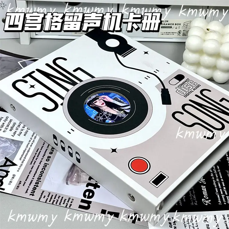 Simple Magnetic A5 4-grid Binder Ins Premium Loose-Leaf Hardcover Idol Photo Album Korean 포카 바인더