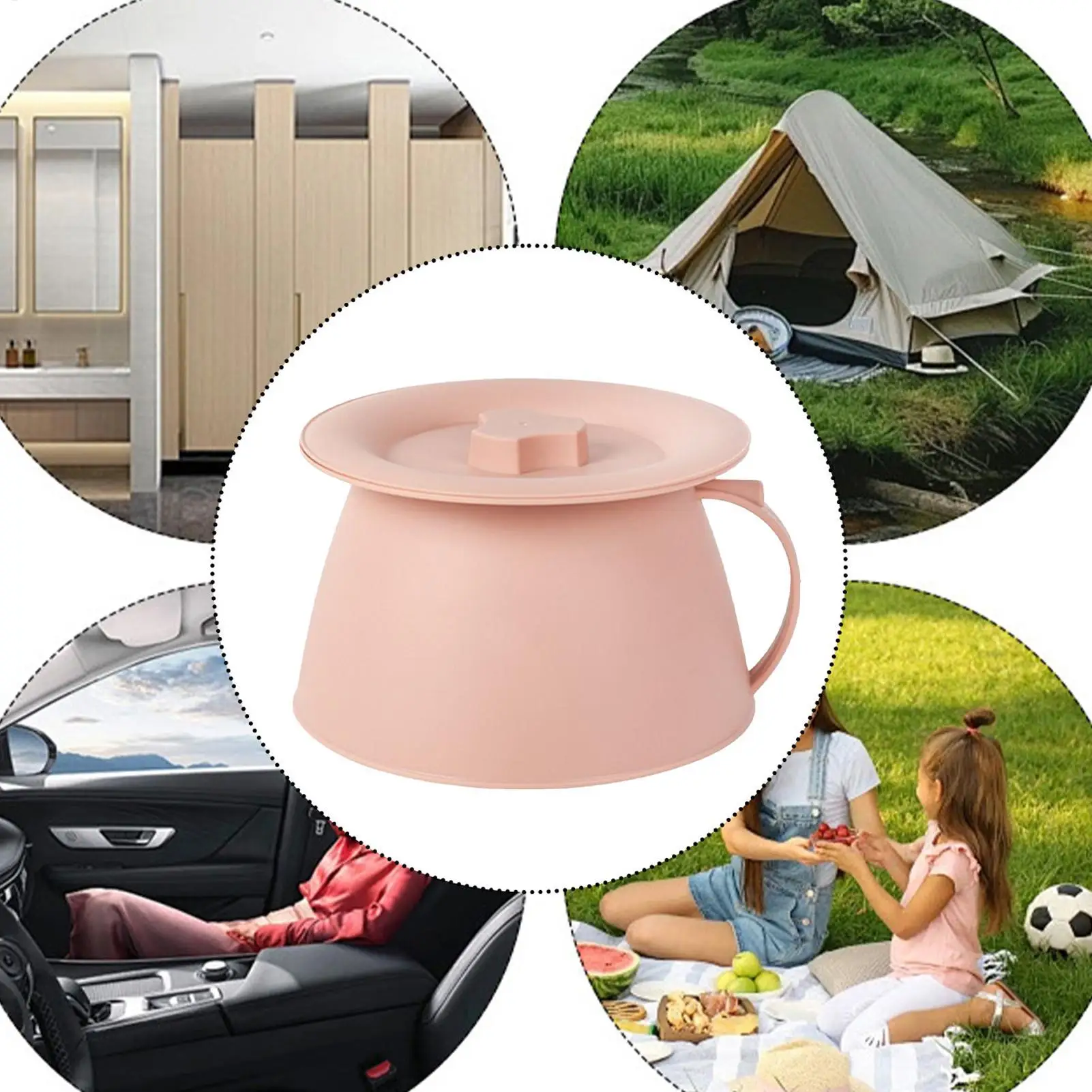 

British style portable bag with lid, thick PP material, sealed and odor proof, suitable for home use and portability