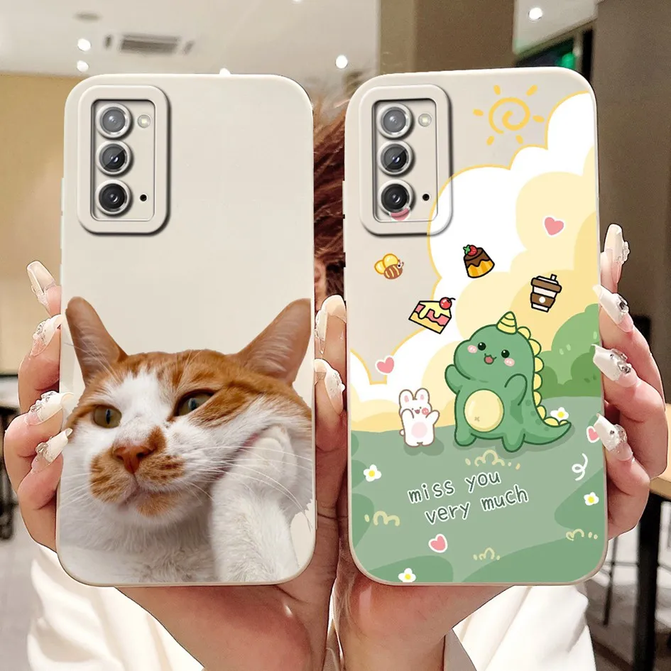 For Samsung Galaxy Note 20 5G 20 Ultra Case Fashion Tulip Flower Coque Soft TPU Back Cover Bumper For Samsung Note20 Ultra Funda