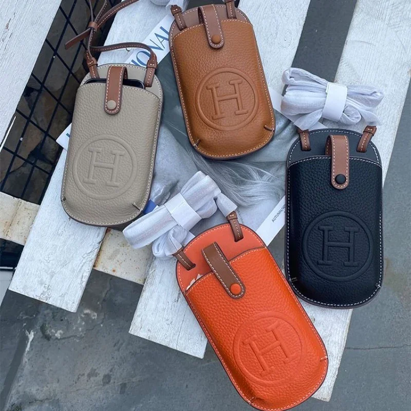 

Mobile phone bag, women's new popular fashion crossbody bag, small bag, stylish and lightweight leather, mobile phone small bag