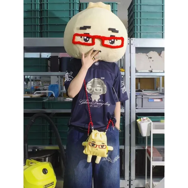 3D Glasses Dumpling Backpack Y2K Korean NX Cartoon Makeup Bag Nylon Drawstring Printing Crossbody Bag Game Shoulder ItaBag New