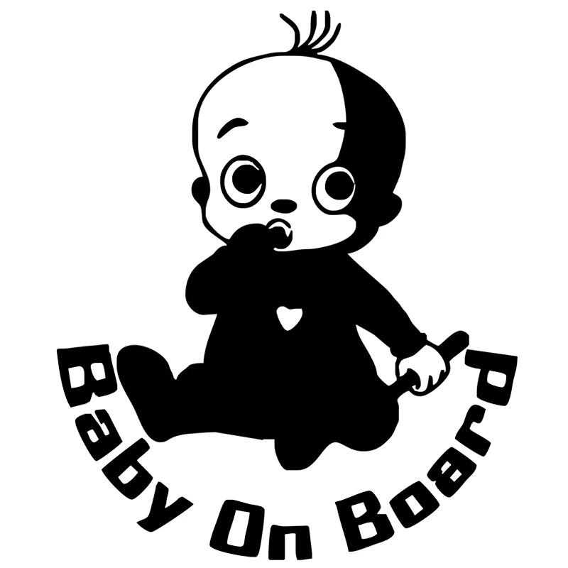 

41981# 14x17cm Lovely Little Child BABY ON BOARD Car Sticker Vinyl Decal Waterproof Auto Decors for Bumper Rear Window