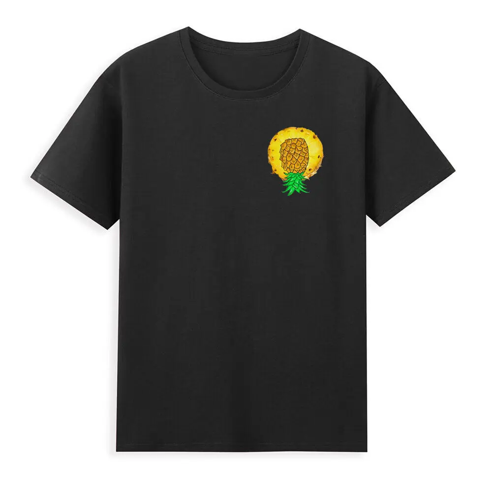 Subtle Upside-Down Pineapple Swinger Novelty Pineapple Lovers Gift Men's T-Shirt