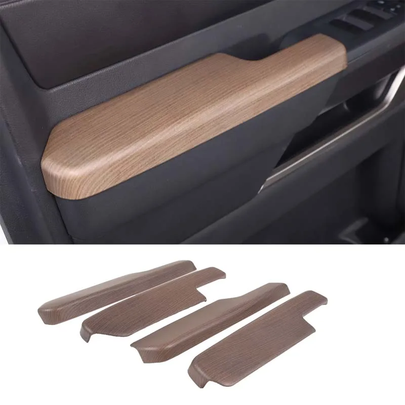 

For Toyota Tundra 2022+ ABS pear wood grain car styling car door elbow rest decorative cover sticker interior accessories 4Pcs