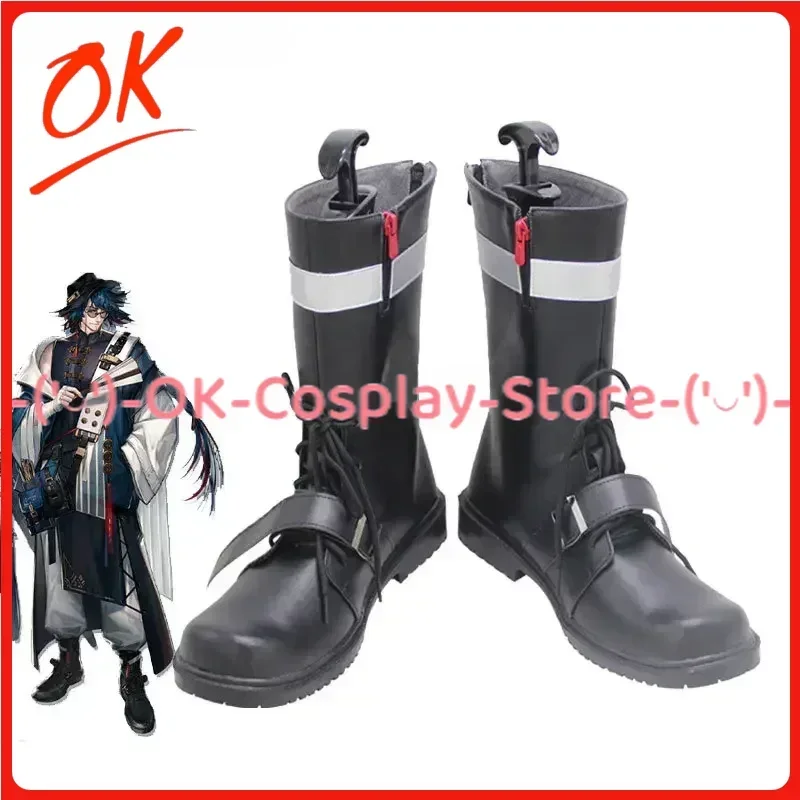 [Customized Size] Arknights Mr. Nothing Cosplay Shoes Game Roleplay Costume Prop Halloween Carnival Party Boots PU Leather