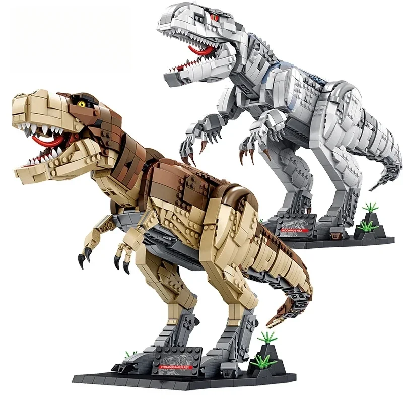 

Dinosaur Building Blocks Toys MOC STEM Creative Kit Jurassic Tyrannosaurus Rex Educational Bricks for Boys Kids Birthday Gifts