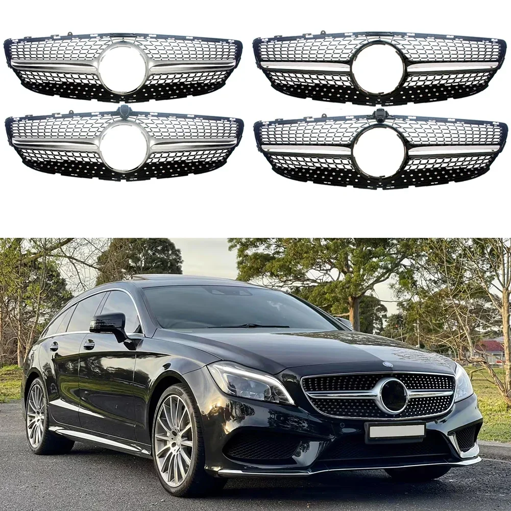 Front Bumper Racing Facelifft Grilles Upper Radiator Billet Grille Cover For Mercedes-Benz W218 Cls320 cls350 2015-2018