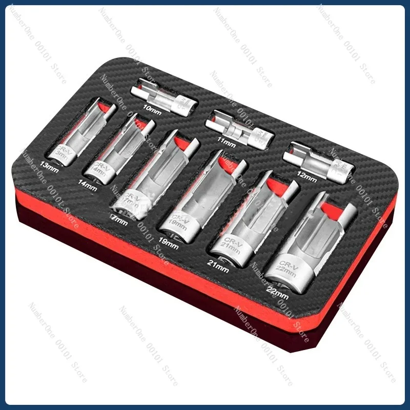 Auto Repair Open Mouth Oil Pipe Removal Socket Diesel Injector Fuel Line Wrench Set 10-22mm