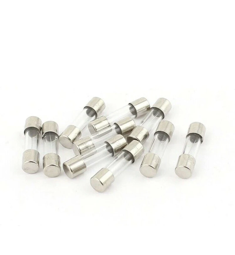 10pcs Fast Blow Glass Tube Fuses 250V 0.5A 1A 2A 3A 4A 5A 6A 6.3A 8A 10A 15A 20A 25A 30A AMP Fuse Ceramic Fusible 5*20mm 6*30mm