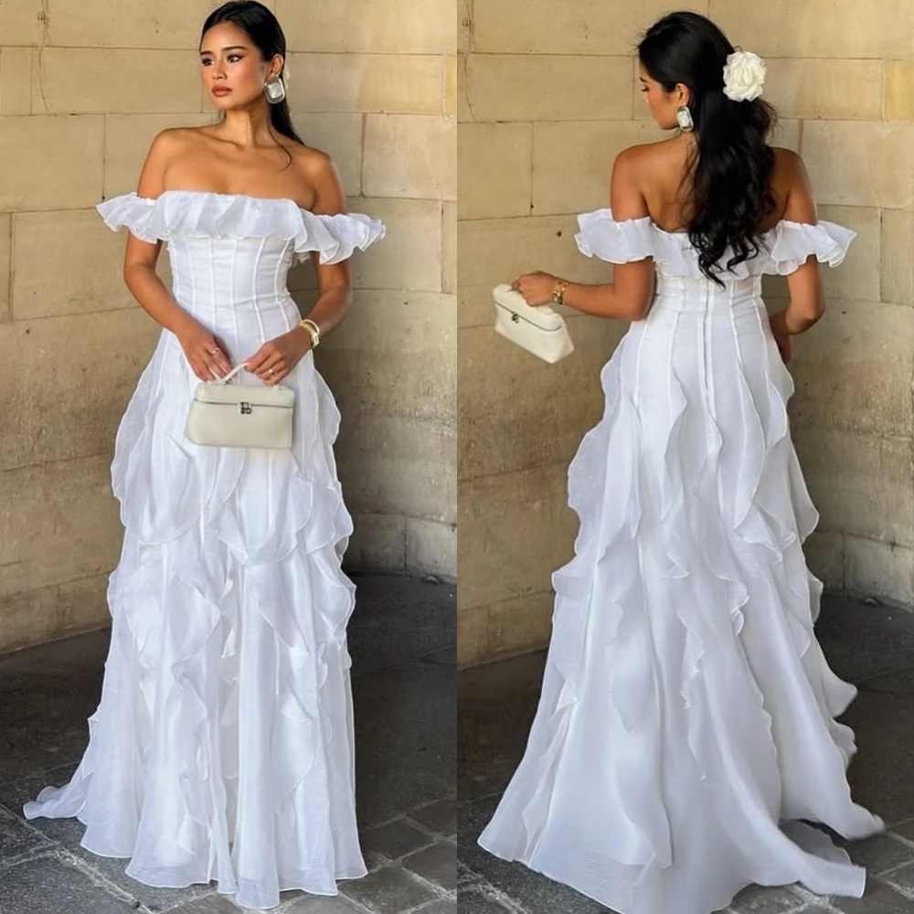 تخصيص ألف خط قارب الرقبة كاب كم فستان سهرة أنيق جودة عالية حساسة موضة فستان الحفلات مزاجه فستان الحفلة الراقصة #6