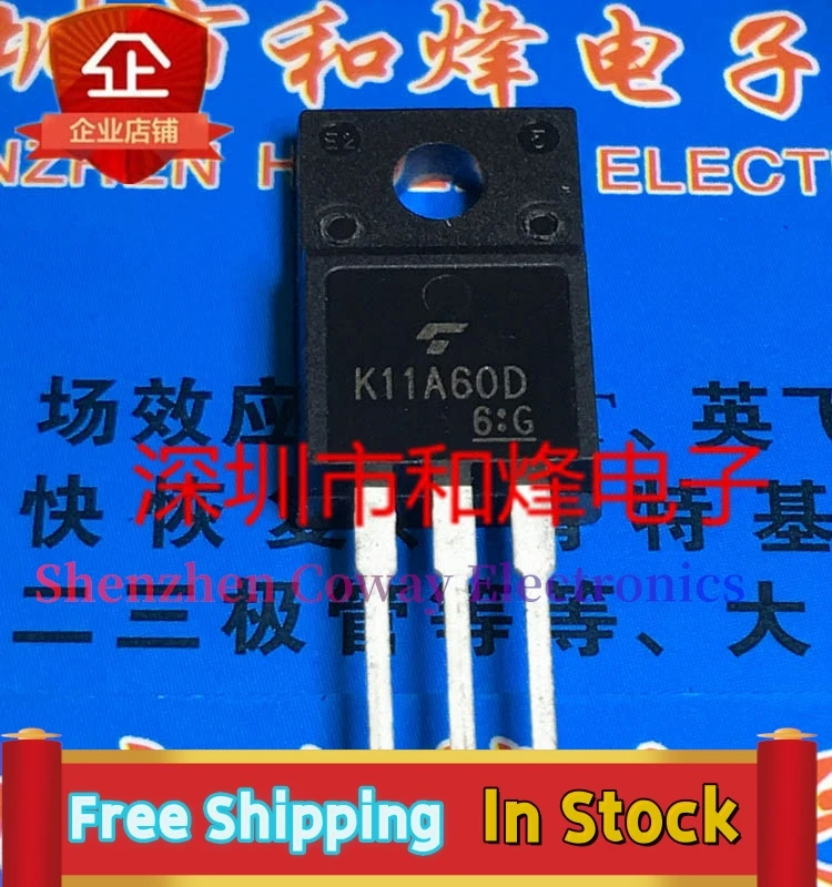 10PCS-30PCS  K11A60D TK11A60D  TO-220F MOS 600V 11A In Stock Fast Shipping