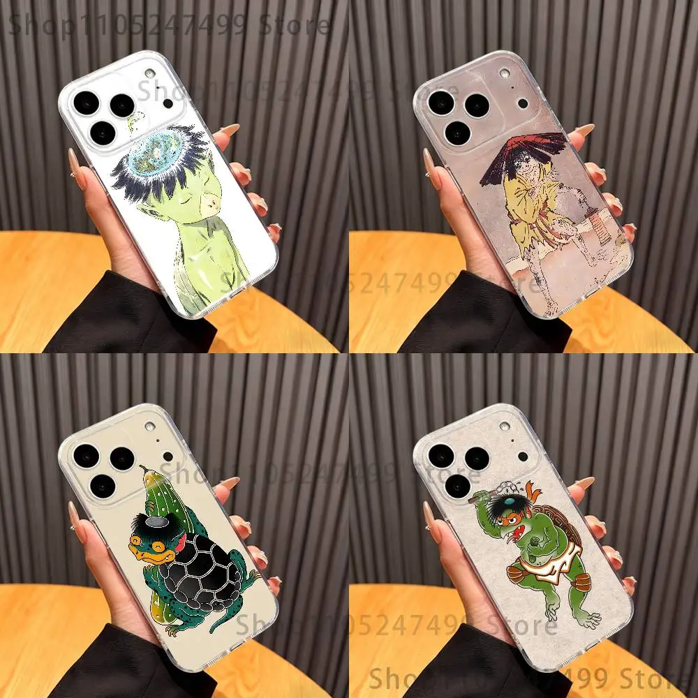 Funda Transparente Suave para Teléfono Kappa Japonés Compatible con iPhone 17, 16, 15, 14, 13, 12, 11 Pro, Max, Plus, X, XS, XR, SE4, E Mini
