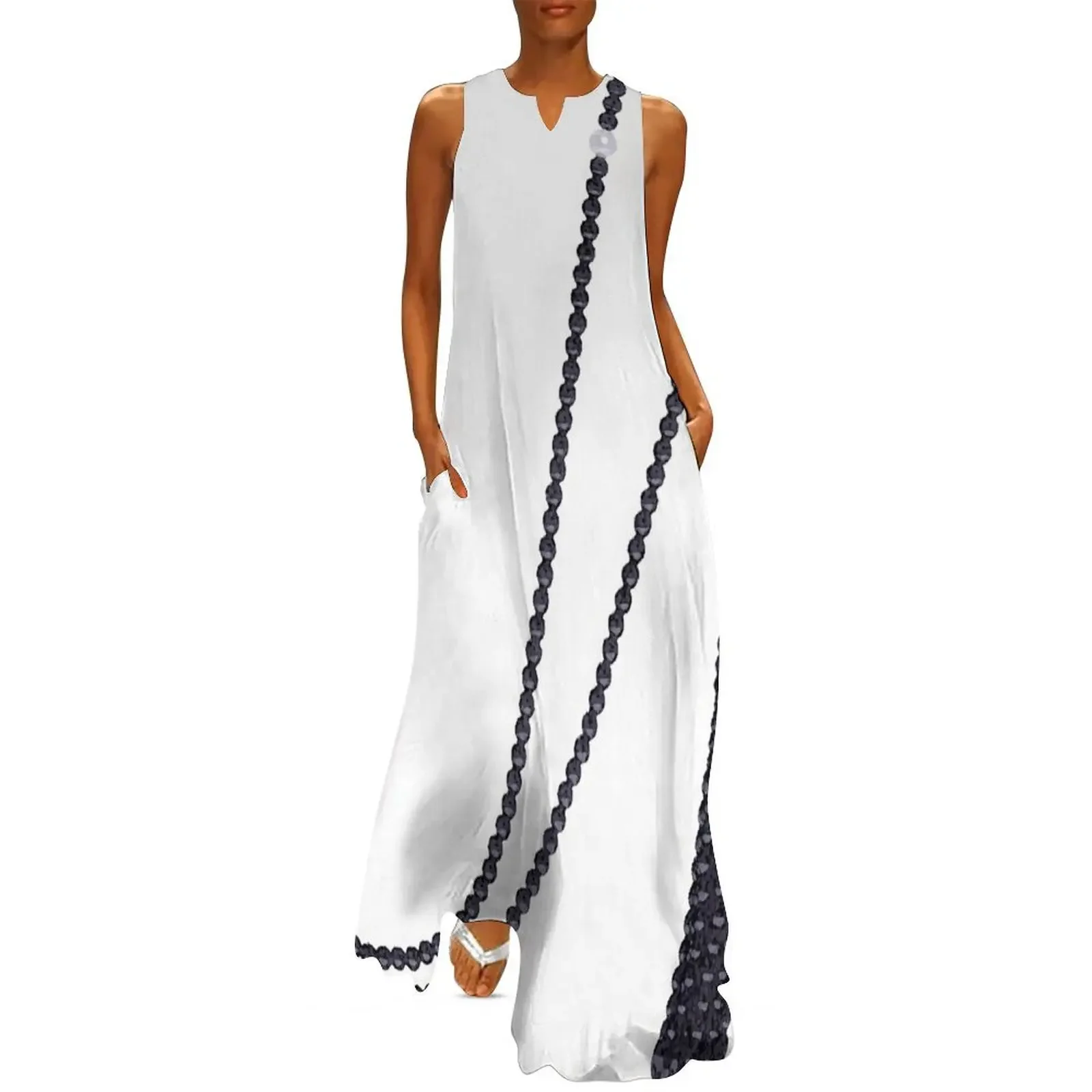 

Black Pearls Long Dress long dress women beach dress Elegant gown beach outfits for women