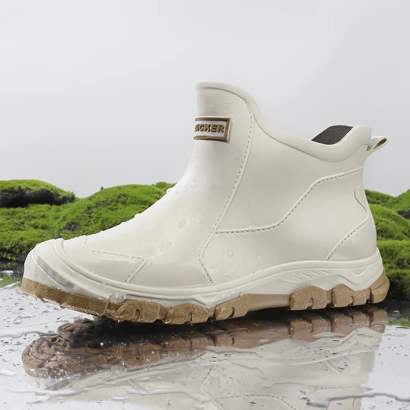 Bottes de pluie pour hommes, portables, imperméables, antidérapantes, adaptées à la randonnée, au tr