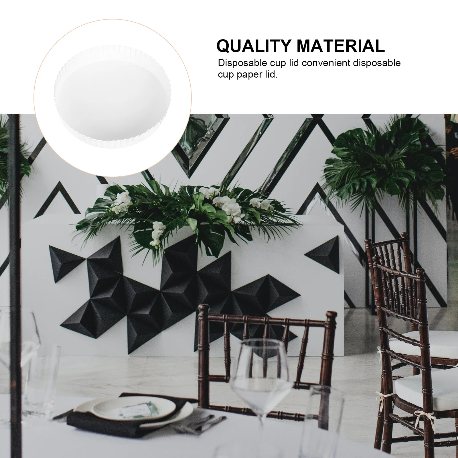 

100Pcs Disposable Paper Cup Lids Premium Stackable Dust-Proof for Coffee Tea Takeaway Travel Home Office Use