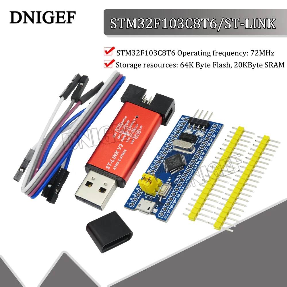 Module de carte de développement de système Minimum STM32 pour Arduino, Kit de bricolage, st-link V2 Mini STM8, téléchargement de simulateur