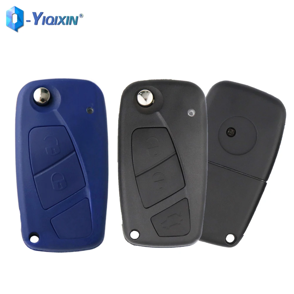 

YIQIXIN For FIAT 500 Punto Ducato Stilo Panda Idea Doblo Bravo Fiorino Remote Flip Car Key Shell 2/3 Buttons Smart Auto Fob Case