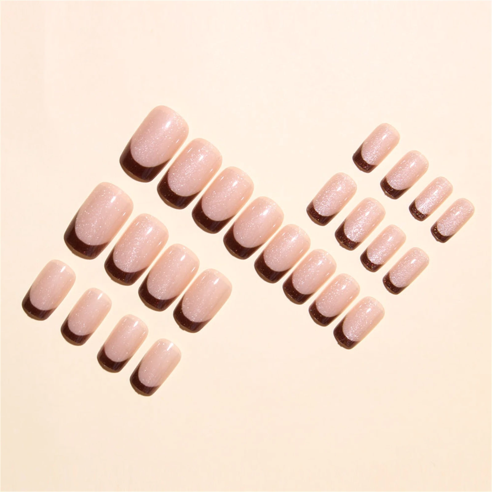 Braune künstliche Nägel im fra – Nail Art Simple Bewertung und Preis