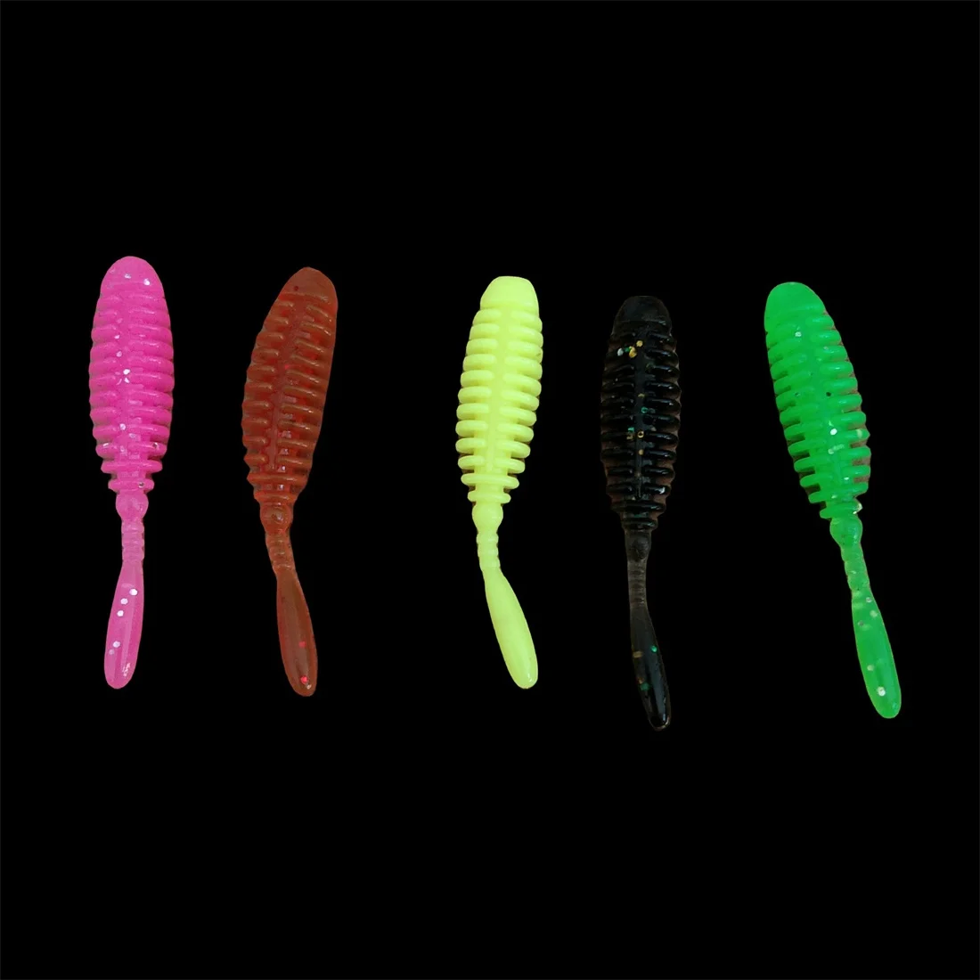 

100pcs Worm Soft Fishing Lure Drop Shot Ajing 3.5cm 0.28g Additive Silicone Artificial Bait Bass Carp Pesca Tackle