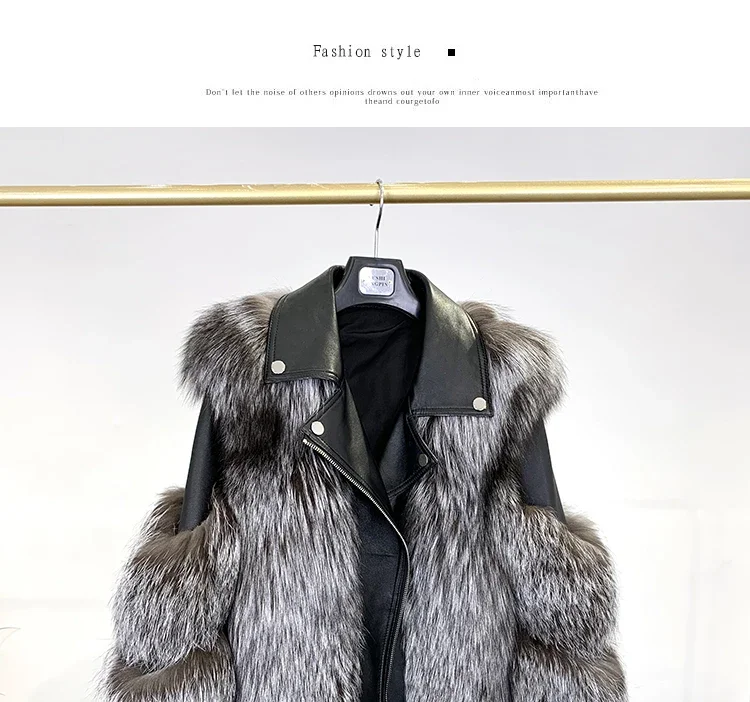 Winter New Real Fox Fur Coats With Genuine Sheepskin Leather Wholeskin Natural Fox Fur Jacket Outwear Luxury Women New