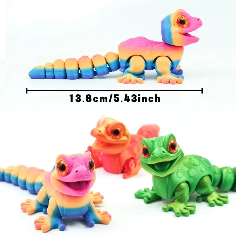 3D печатная мультисуставная модель подвижных животных, детские игрушки, милая рельефная сенсорная игрушка, забавные аксессуары для дома, детский подарок, украшение для рабочего стола