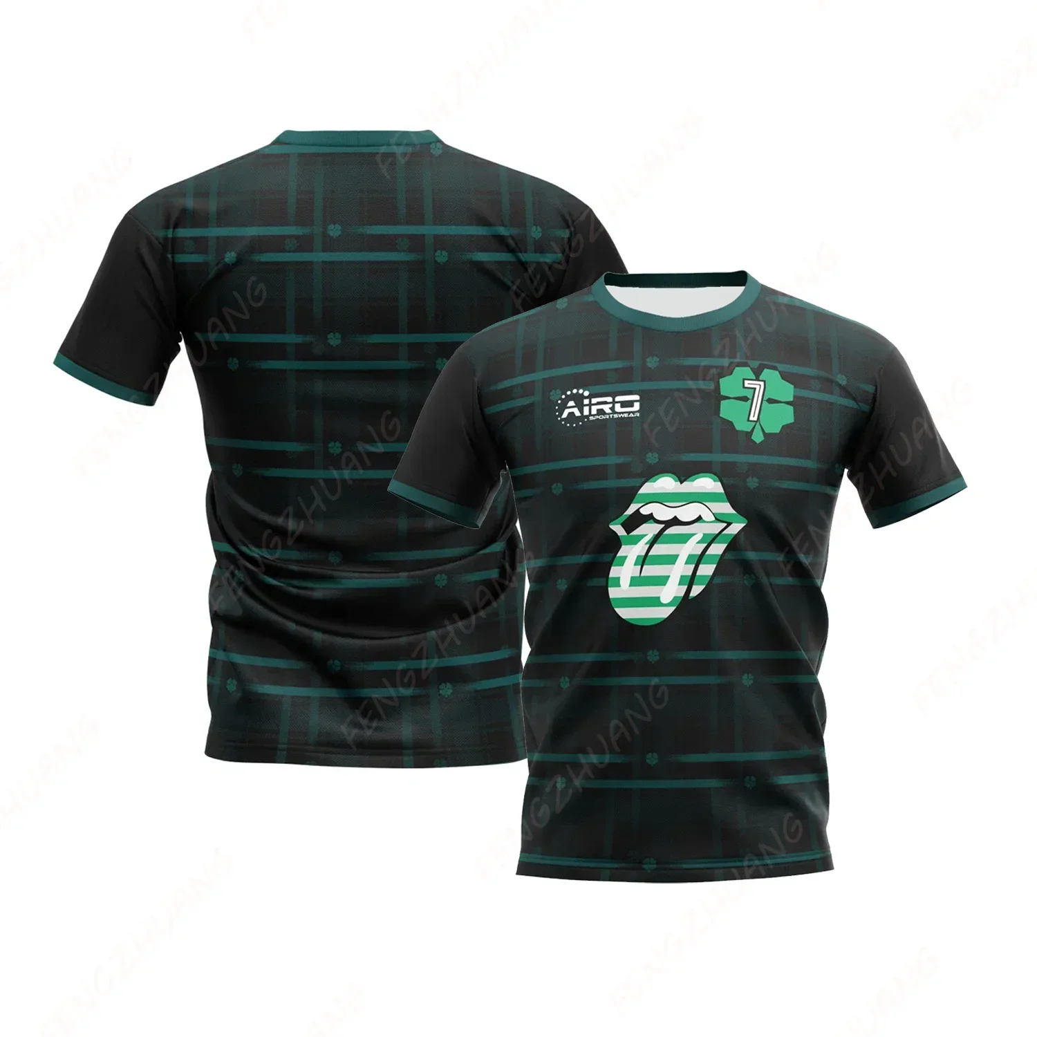 3D 25 Celtic Henrik Larsson Concept Football Jersey Outdoor Quick Drying Football Jersey Summer Classic Breathable Loose T-shirt