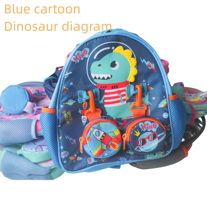 Cartoon Kleuterschool Baby Kinderen Schooltas, Dubbele Portemonnee Rugzak Kinderen Cadeau 3d Rugzak