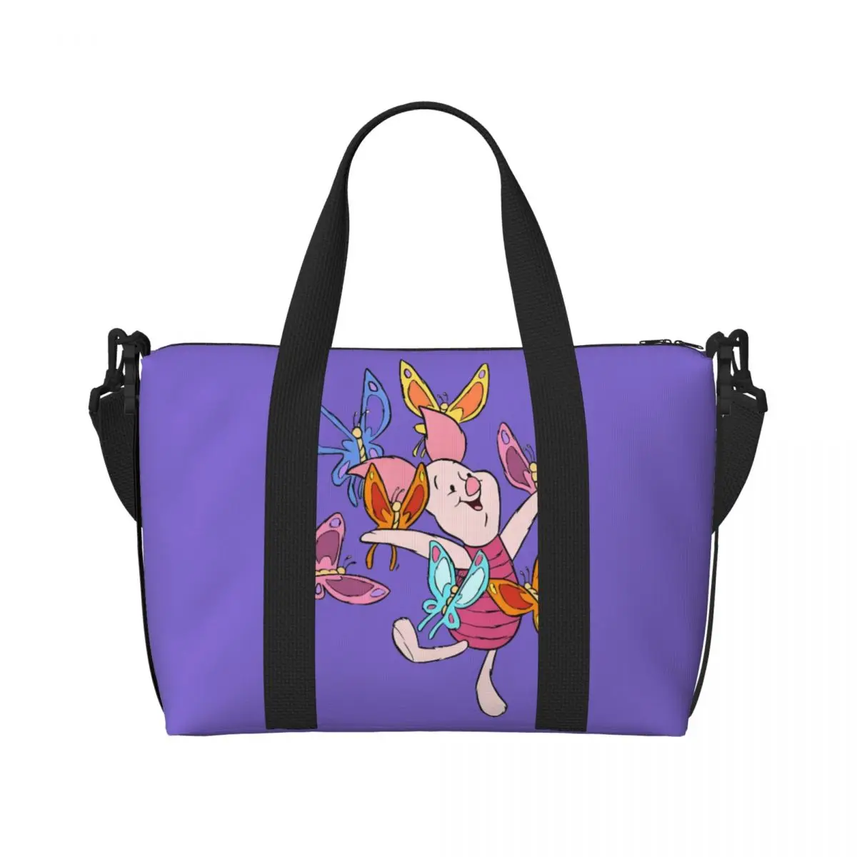 

Пляжная сумка-тоут Custom P-Piglets Anime Big Movie для женщин с большим отделением, для спортзала, пляжа и путешествий