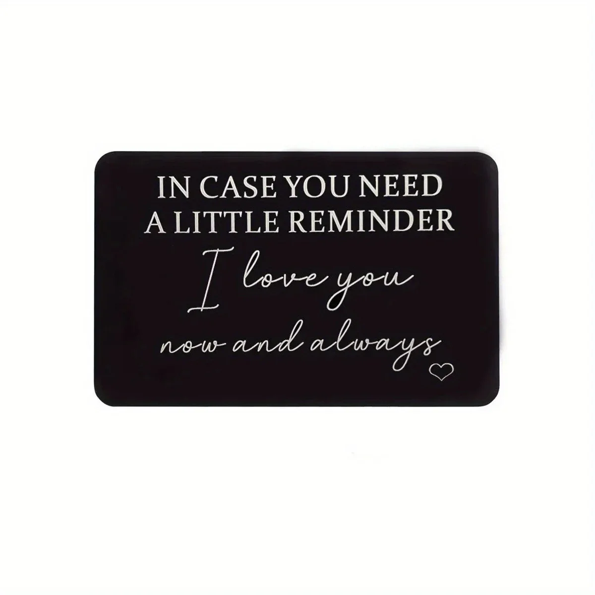 Aluminum alloy engraved purse card gift for boyfriend husband, I love you wallet card wedding Christmas Valentine birthday gift