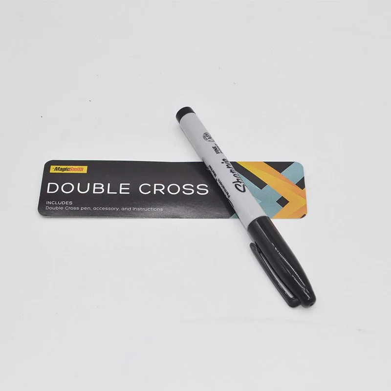 Double Cross (1 X Stamper + 1 Heart Stamper) Magic Trick Ink Vanishes Magia Magician Close Up Illusions Gimmick Mentalism Prop