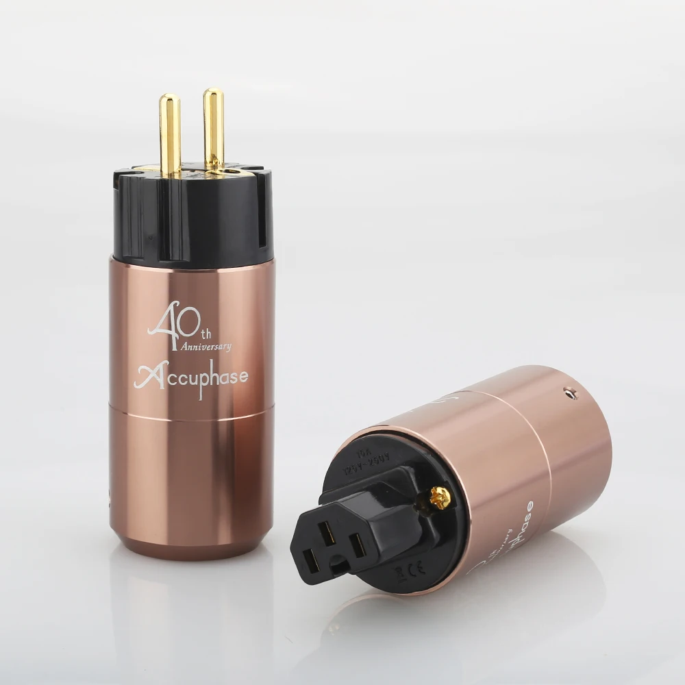 40th US/AU/EU Schuko Power Connector High-Conductivity Audiophile Power Cable Plug HIFI