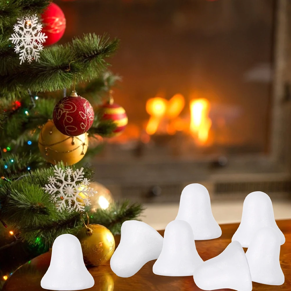 

40 Pcs Xmas Pendant Foam Diy Foams Jingle Bell Mould Christmas Hangings Polystyrene Bell Jingle naments Sewing Accessories