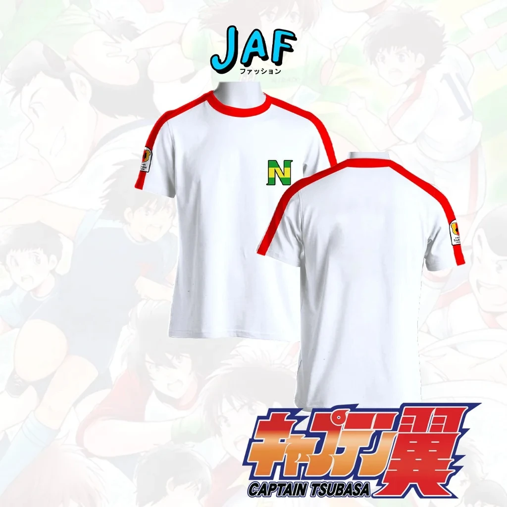 2024 Hot Selling In Summer Anime Print Ball Captain Tsubasa Nankatsu Red Jersey Tsubasa Misaki Adult And Children Tops Clothing