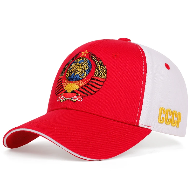 Unisex CCCP National Emblem Baseball Cap Men Women Cotton Snapback Hat Outdoor Visor Sun Hats Adjustable Fashion Hip Hop Hat