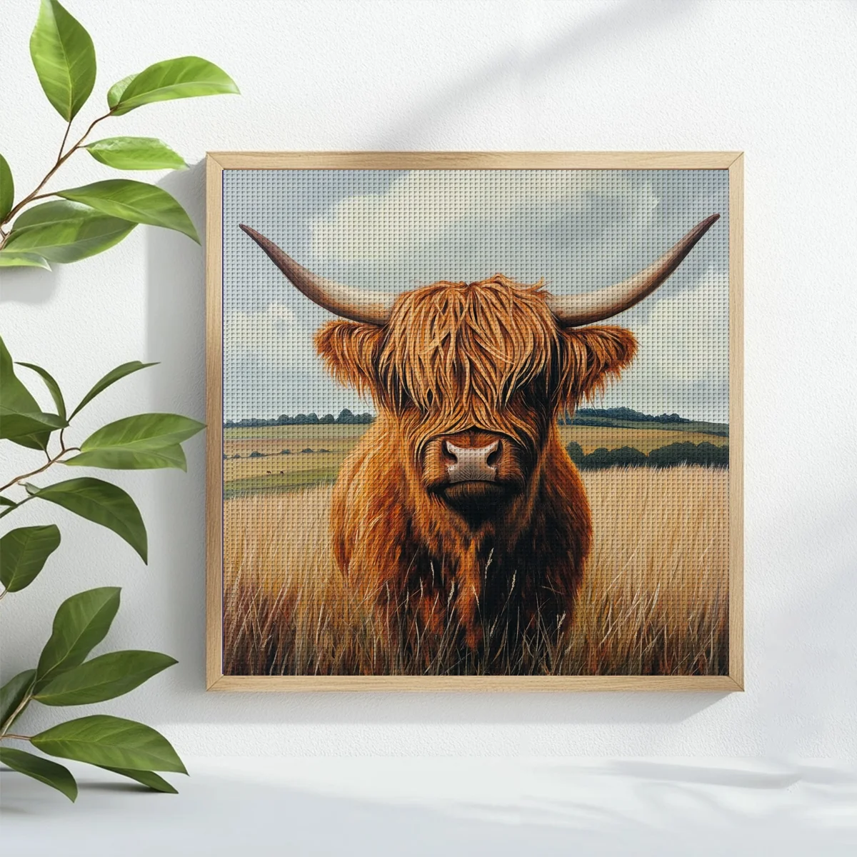 ThreadLux Counted Cross Stitch Kit 40x40cm/11.8x15.7in Easy-to-Follow Holiday Gift Family Decorative Cross-Stitching Set