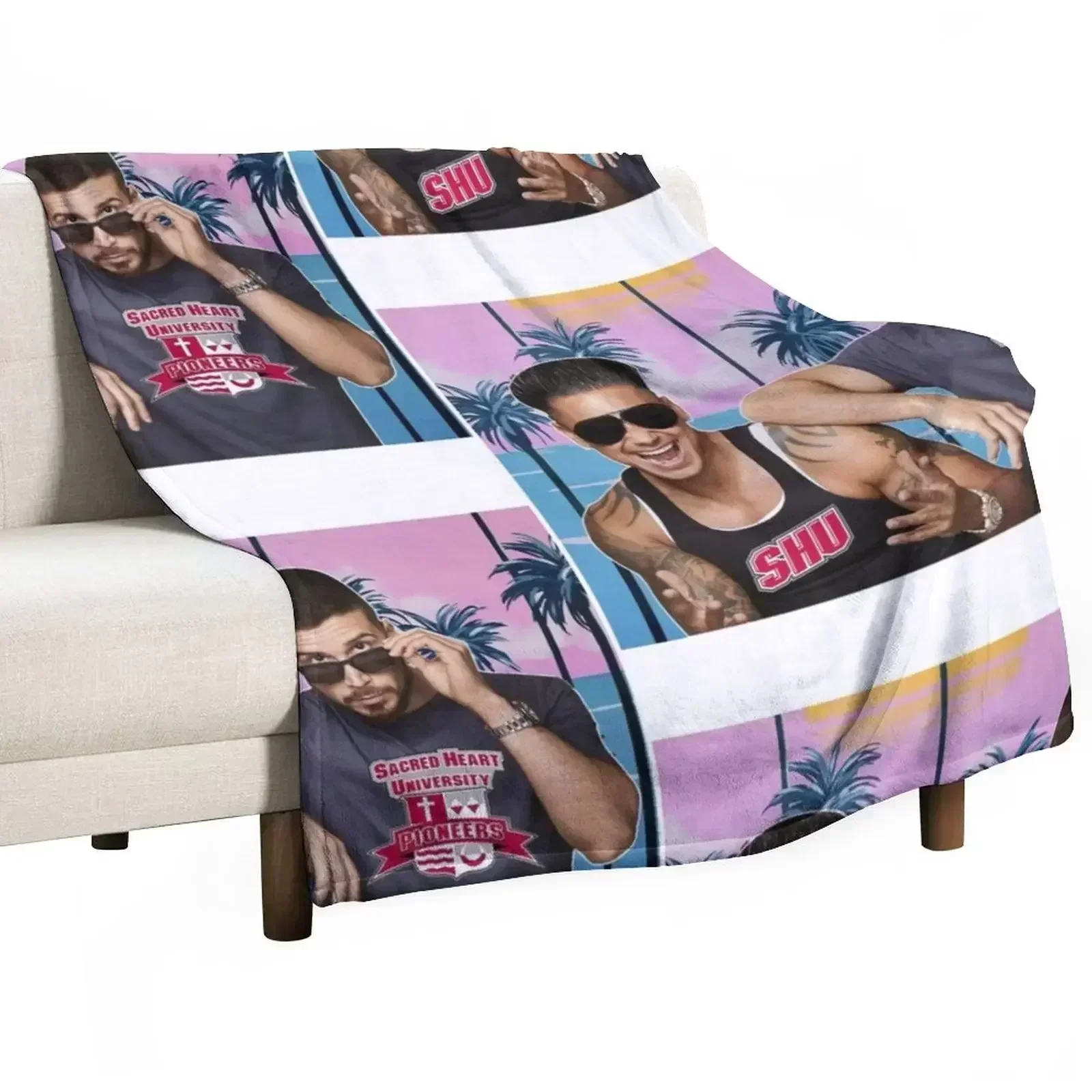 Vinny, Pauly D, & SHU 2 Throw Blanket Picnic Quilt sofa bed Blankets