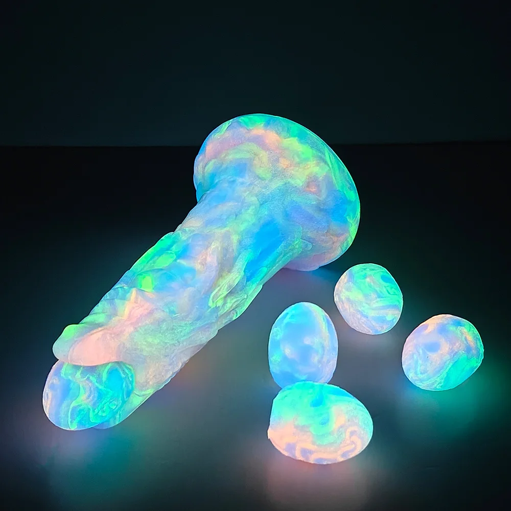 FAAK Fantasy Pneumatic Luminous Ovipositor Anal Sex Toys Dragon Dog Knot Dildos Silicone Butt Plug Adult Game Masturbators