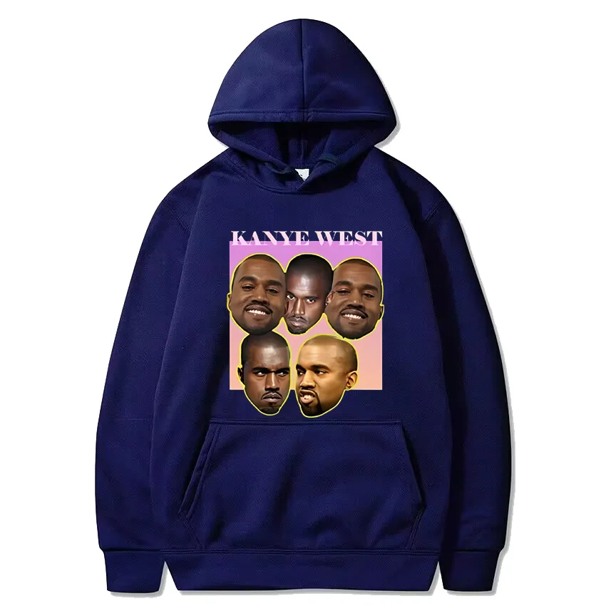 Kanye West Gesicht Tickets drucken lustige Hoodie Männer Frauen Mode Pullover übergroße Streetwear Unisex Langarm Kapuze Sweatshirt