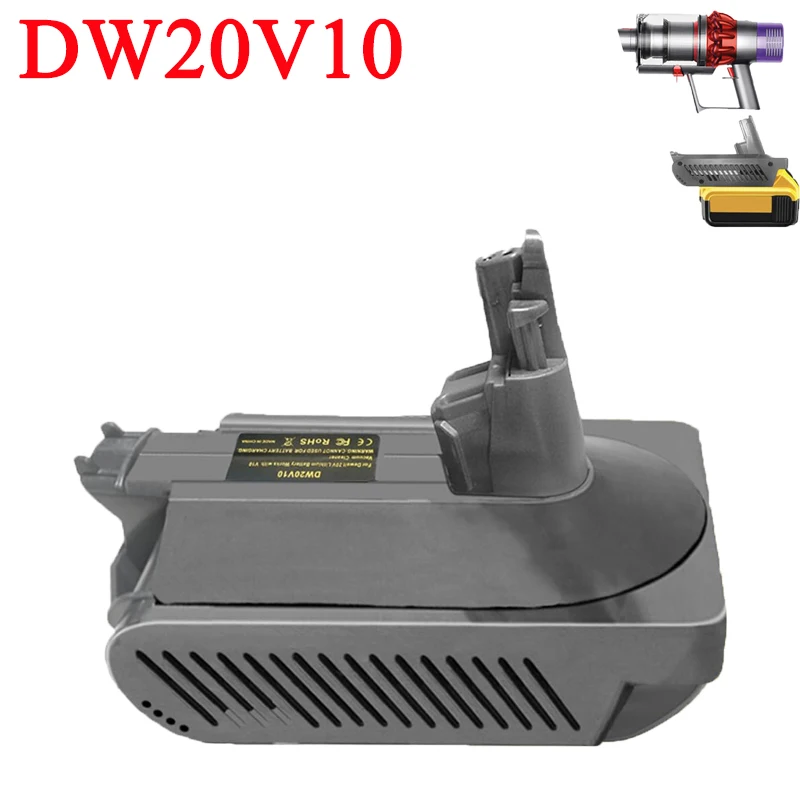 

DW20V10 Battery Converter for Dewalt 20V/60V Lithium Batteries Compatible with For Dyson V10 Animal Hair-specific Vacuum Cleaner