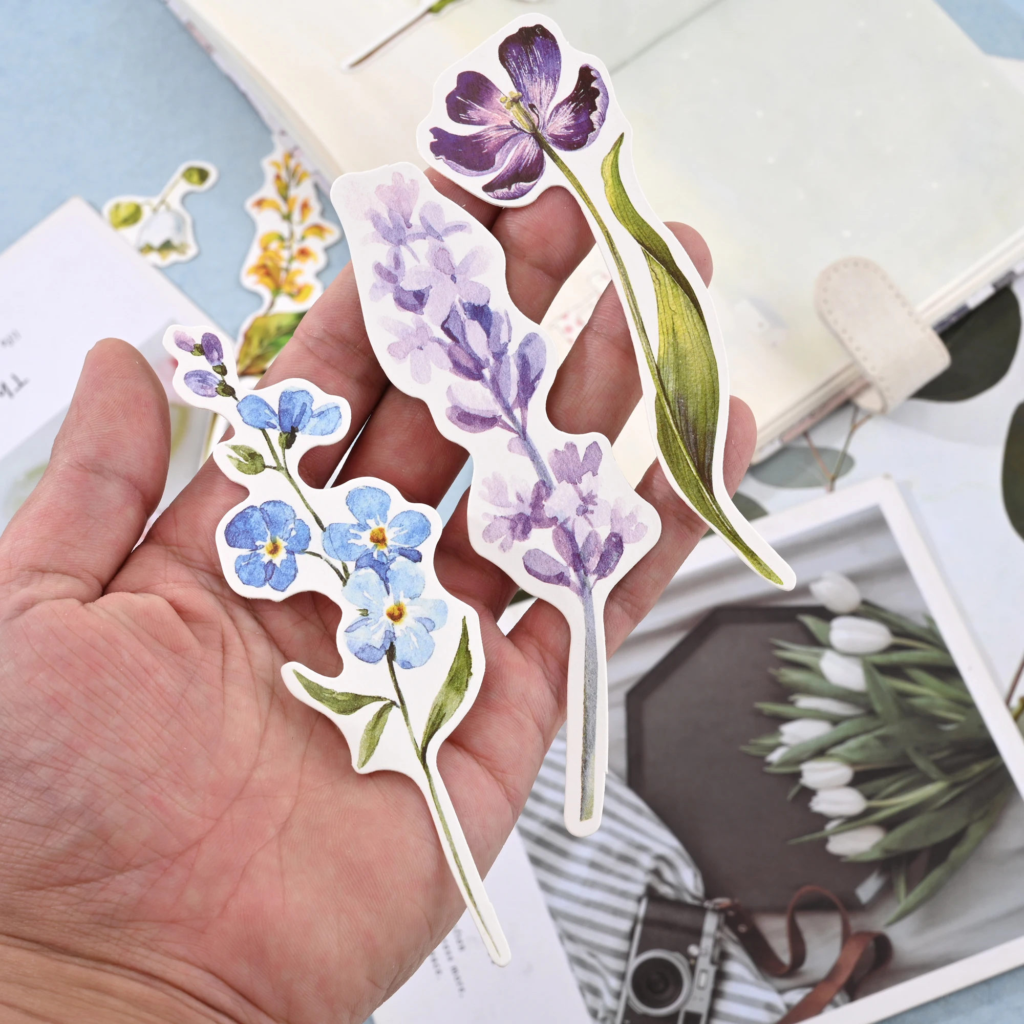 30 шт./коробка, бумажные закладки для книг с растениями