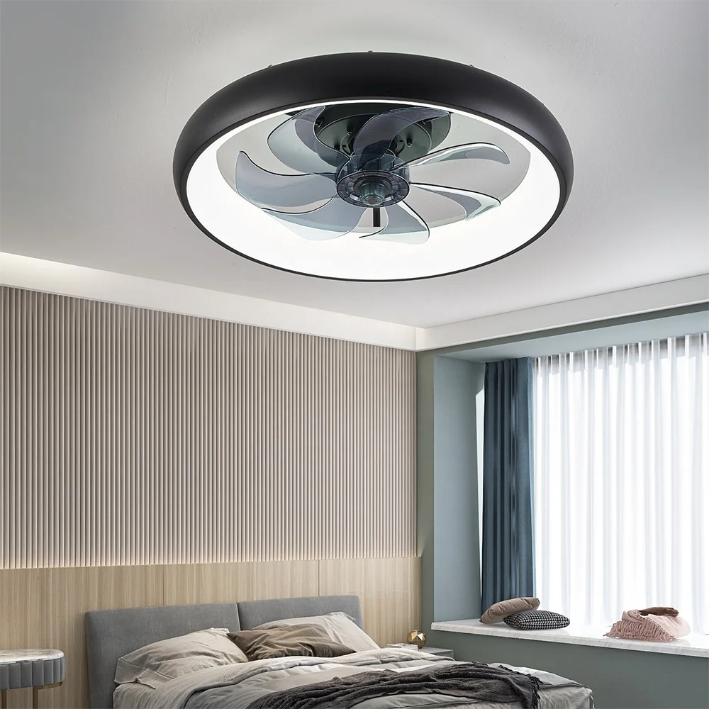 Modern Smart LED Ceiling Fan with Light 20-Inch 6-Speed  Remote Control Dimmable 110-220V 2-Year Warranty
